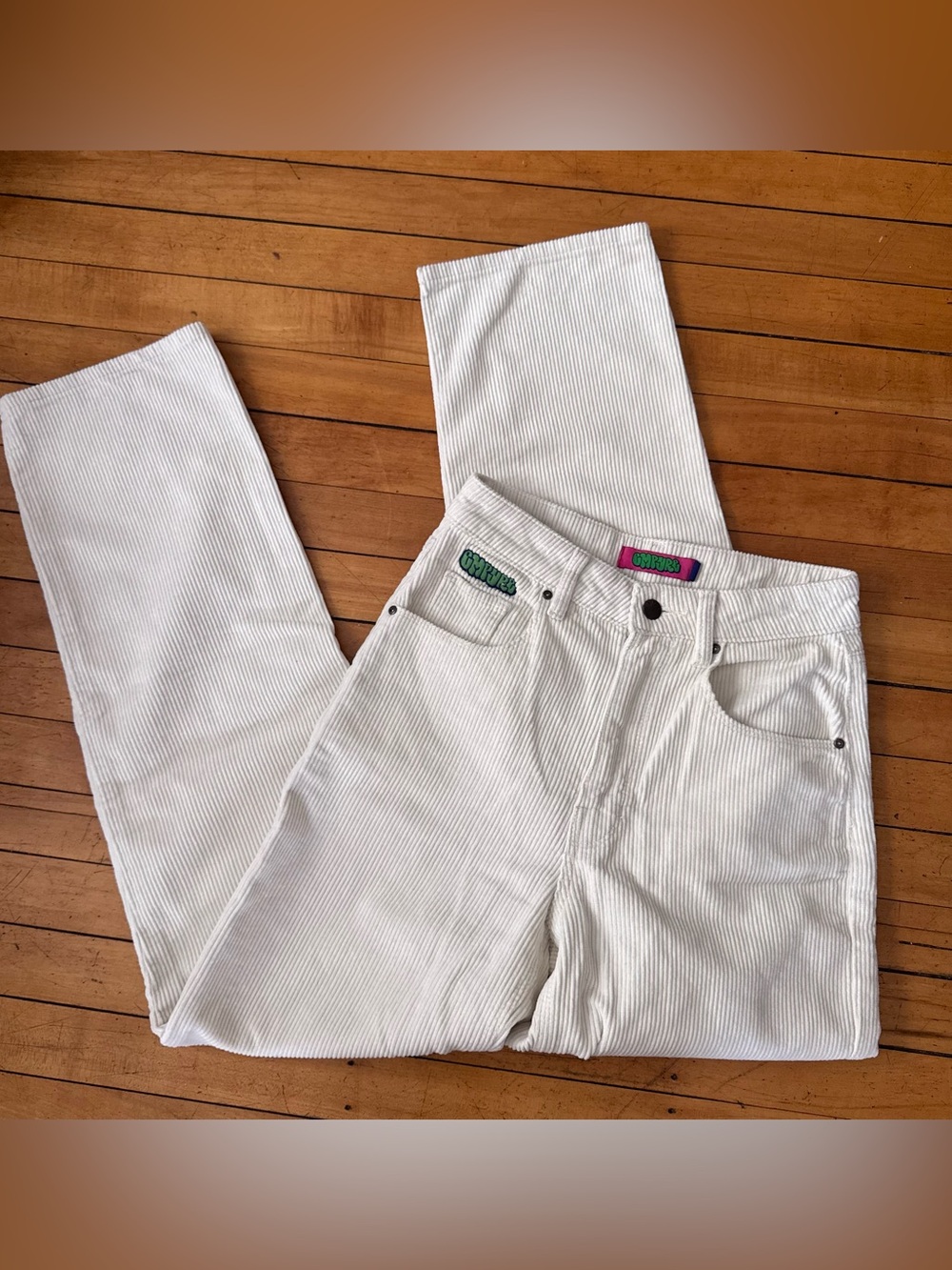 EMPYRE White High Rise Corduroy Pants Size 2